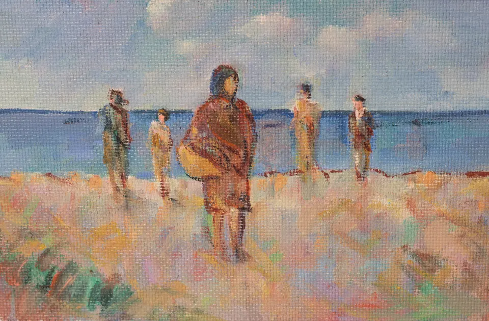 Figures on the beach