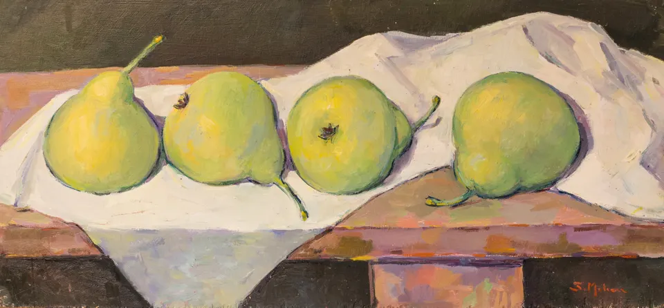 Four pears in a row