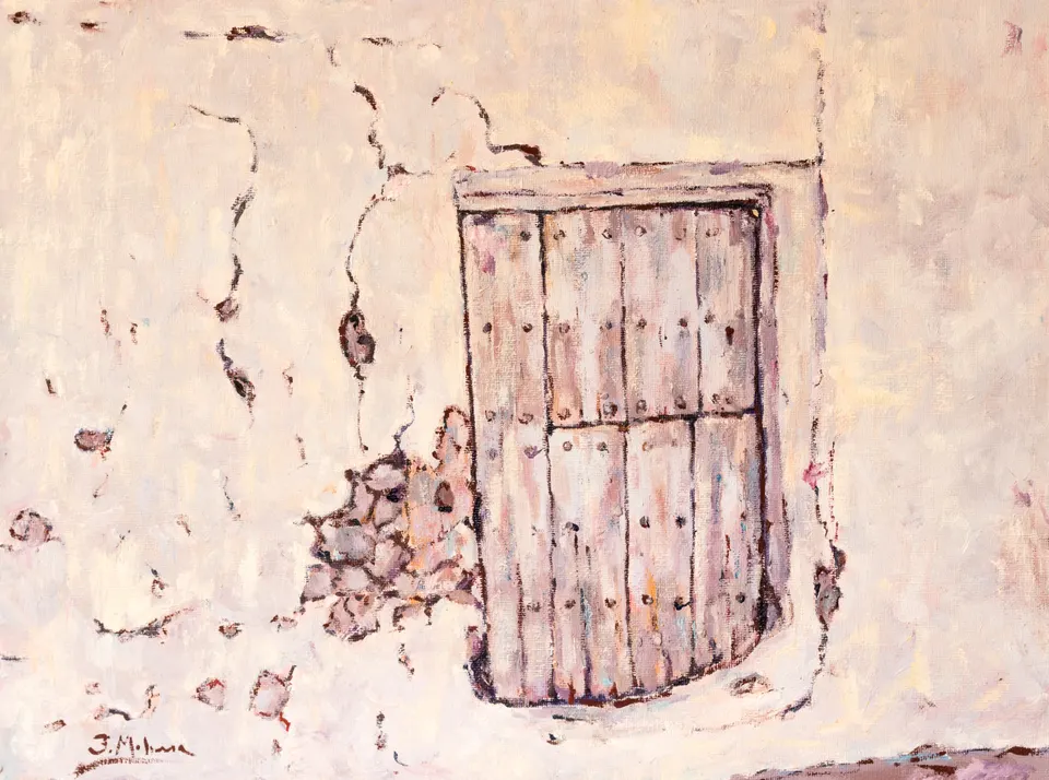Old wooden door