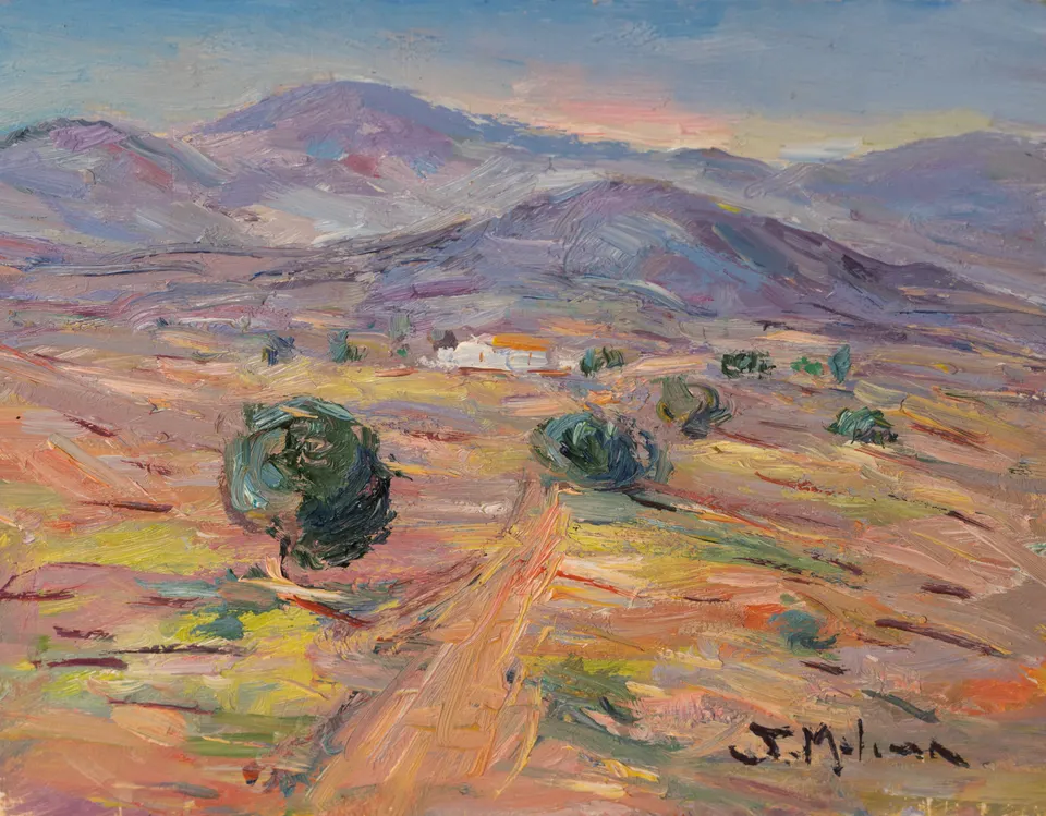 Plain towards the farmhouse