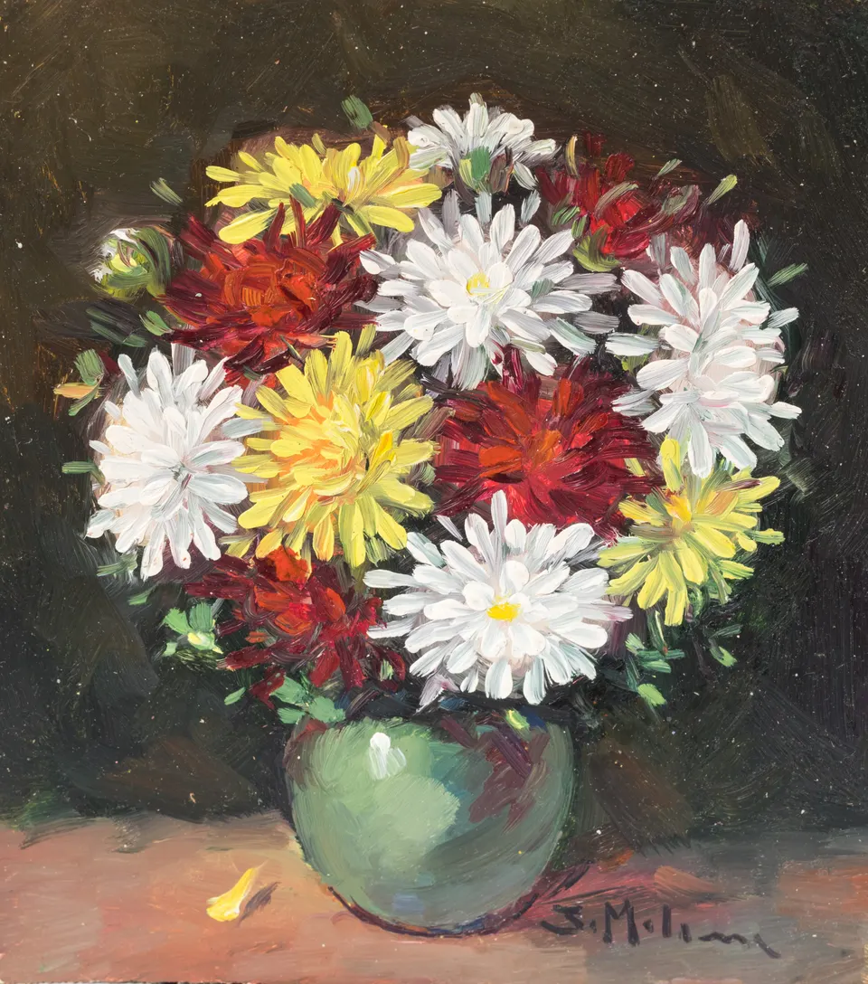 Red and white flowers