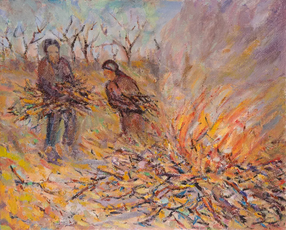 Fire of branches